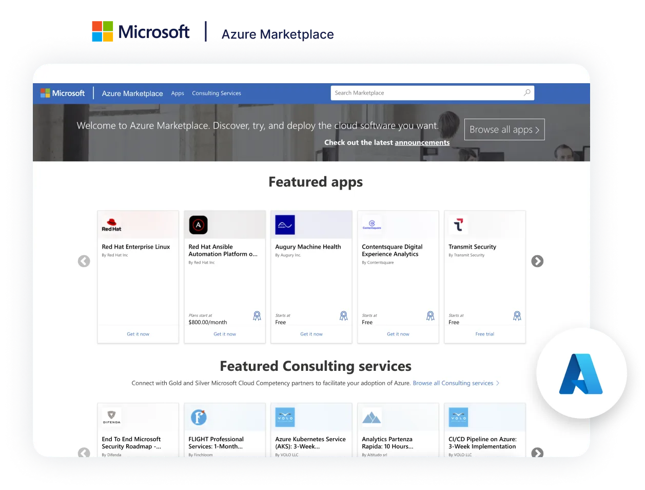 azure marketplace